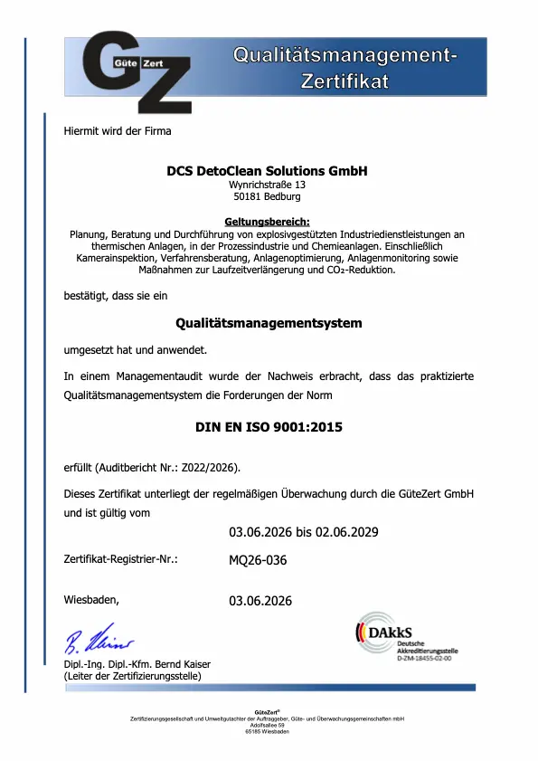 DIN EN ISO 9001:2015 Zertifikat